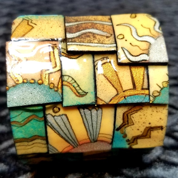Wearable Art Mosaic Cuff - Picture 4 of 7